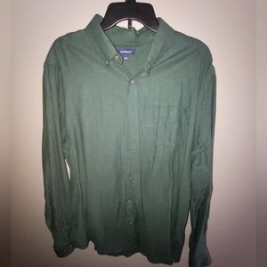 Dark Green Button down